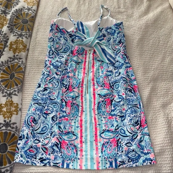 Lilly Pulitzer Blue and Pink Paisley Mini Dress - Picture 4 of 9